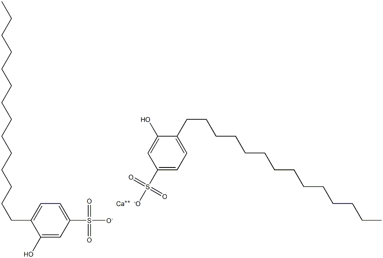 Bis(3-hydroxy-4-tetradecylbenzenesulfonic acid)calcium salt Struktur