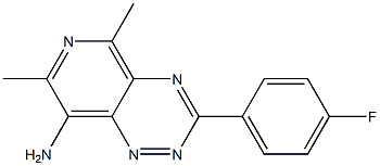 3-(4-Fluorophenyl)-8-amino-5,7-dimethylpyrido[3,4-e]-1,2,4-triazine Struktur