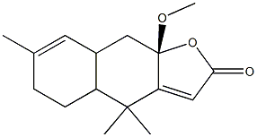 (9aS)-2,4,4a,5,6,8a,9,9a-Octahydro-4,4,7-trimethyl-9a-methoxynaphtho[2,3-b]furan-2-one Struktur