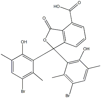 1,1-Bis(3-bromo-6-hydroxy-2,5-dimethylphenyl)-1,3-dihydro-3-oxoisobenzofuran-4-carboxylic acid Struktur