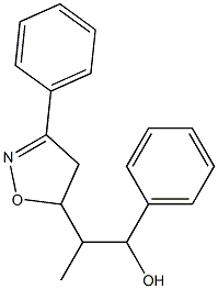 2-[(3-Phenyl-4,5-dihydroisoxazol)-5-yl]-1-phenyl-2-methylethanol Struktur