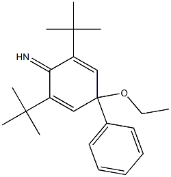 2,6-Di-tert-butyl-4-ethoxy-4-(phenyl)-2,5-cyclohexadien-1-imine Struktur