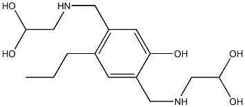 2,5-Bis[[(2,2-dihydroxyethyl)amino]methyl]-4-propylphenol Struktur