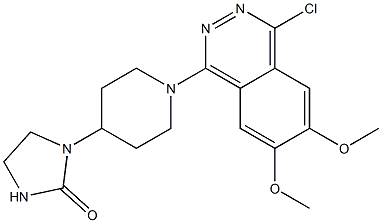 1-[4-(2-Oxoimidazolidin-1-yl)piperidino]-4-chloro-6,7-dimethoxyphthalazine Struktur