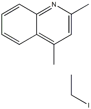 2,4-Dimethylquinoline ethyliodide Struktur