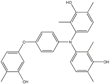 N,N-Bis(3-hydroxy-2,4-dimethylphenyl)-4-(3-hydroxy-4-methylphenoxy)benzenamine Struktur