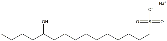 11-Hydroxypentadecane-1-sulfonic acid sodium salt Struktur