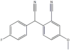 (2-Cyano-4-methoxyphenyl)(4-fluorophenyl)acetonitrile Struktur