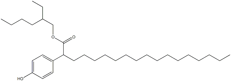 2-(4-Hydroxyphenyl)stearic acid 2-ethylhexyl ester Struktur