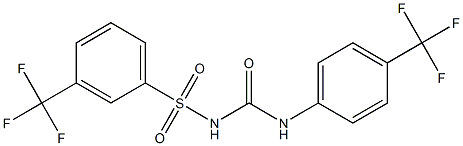 1-(3-Trifluoromethylphenylsulfonyl)-3-(4-trifluoromethylphenyl)urea Struktur