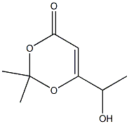 2,2-Dimethyl-6-(1-hydroxyethyl)-4H-1,3-dioxin-4-one Struktur