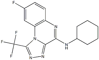 4-Cyclohexylamino-1-trifluoromethyl-8-fluoro[1,2,4]triazolo[4,3-a]quinoxaline Struktur