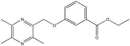 3-[(3,5,6-TRIMETHYL-2-PYRAZINYL)METHOXY]BENZOIC ACID ETHYL ESTER Struktur