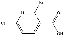 2-Bromo-6-chloro-3-pyridinecarboxylic acid Struktur