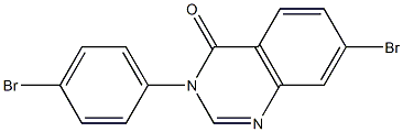 7-bromo-3-(4-bromophenyl)quinazolin-4(3H)-one Struktur