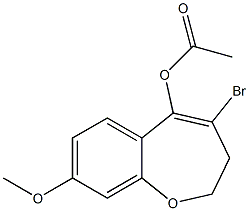 4-bromo-8-methoxy-2,3-dihydrobenzo[b]oxepin-5-yl acetate Struktur