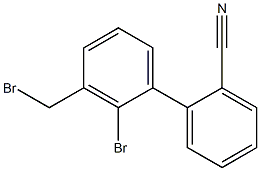 2'-bromo-3'-(bromomethyl)biphenyl-2-carbonitrile Struktur