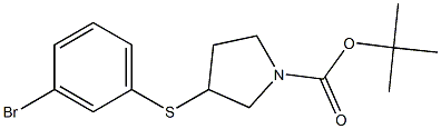 3-(3-Bromo-phenylsulfanyl)-pyrrolidine-1-carboxylic acid tert-butyl ester Struktur