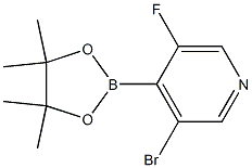 3-Bromo-5-fluoro-4-(4,4,5,5-tetramethyl-1,3,2-dioxaborolan-2-yl)pyridine Struktur