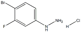 4-bromo-3-fluorophenylhydrazine hydrochloride Struktur