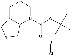 tert-Butyl octahydro-1H-pyrrolo[3,4-b]pyridine-1-carboxylate hydrochloride Struktur