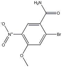 2-Bromo-4-methoxy-5-nitro-benzamide Struktur