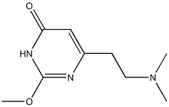 6-(2-(dimethylamino)ethyl)-2-methoxypyrimidin-4(3H)-one Struktur