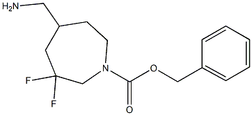 benzyl 5-(aminomethyl)-3,3-difluoroazepane-1-carboxylate Struktur