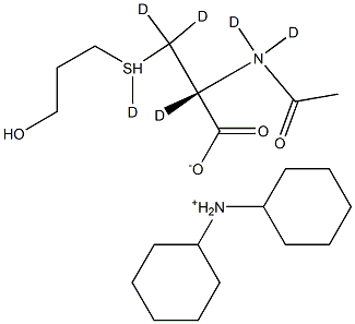 N-acetyl-S-(3-hydroxypropyl)-L-Cysteine-d6 (dicyclohexylamine salt) Struktur