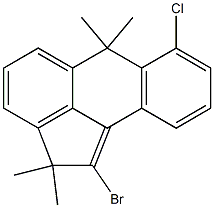 1-Bromo-7-chloro-2,2,6,6-tetramethyl-2,6-dihydro-aceanthrylene Struktur