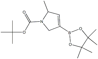 tert-butyl 2-methyl-4-(4,4,5,5-tetramethyl-1,3,2-dioxaborolan-2-yl)-2,5-dihydropyrrole-1-carboxylate Struktur