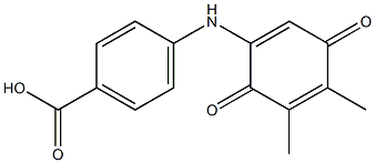 4-(4,5-DIMETHYL-3,6-DIOXO-CYCLOHEXA-1,4-DIENYLAMINO)-BENZOIC ACID Struktur