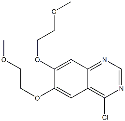 4-CHLORO-6,7-DI(2-METHOXYETHOXY)QUINAZOLIN Struktur