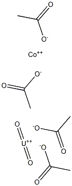 cobalt(II) uranyl acetate Struktur