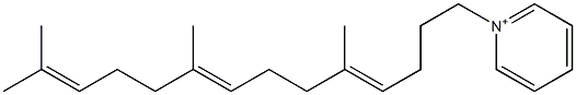 N-(5,9,13-trimethyl-4,8,12-tetradecatrienyl)pyridinium Struktur