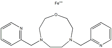 (N,N'-di-2-picolyl-4,7-diaza-1-oxacyclononane)iron(II) Struktur