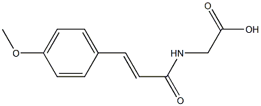 N-(4-methoxycinnamoyl)glycine Struktur