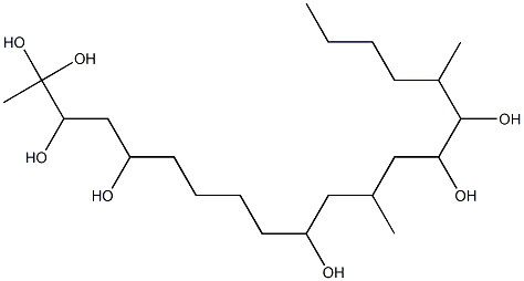 2-oxo-12,16-dimethyl-3,5,10,14,15-icosanepentol hemiketal Struktur