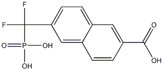 (1,1-difluoro-1-((6-carboxy)naphth-2-yl))methylphosphonic acid Struktur