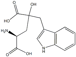 4-hydroxy-4-(indol-3-ylmethyl)glutamic acid Struktur