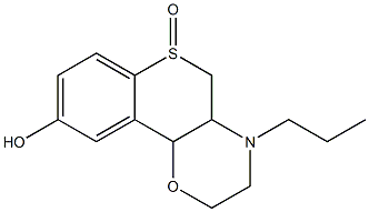 4-n-propyl-3,4,4a,10b-tetrahydro-2H,5H-(1)-benzothiopyrano(4,3-b)-1,4-oxazin-9-ol S-oxide Struktur