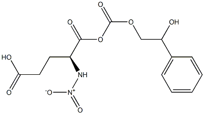 N-nitromandelyloxycarbonylglutamate Struktur