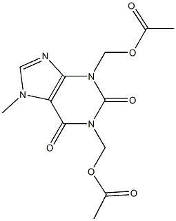 1,3-BIS(ACETOXYMETHYL)-7-METHYLXANTHINE Struktur