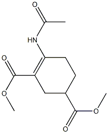 dimethyl 4-(acetylamino)cyclohex-3-ene-1,3-dicarboxylate Struktur