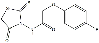 2-(4-fluorophenoxy)-N-(4-oxo-2-thioxo-1,3-thiazolan-3-yl)acetamide Struktur