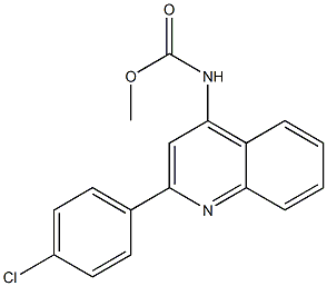 methyl N-[2-(4-chlorophenyl)-4-quinolinyl]carbamate Struktur