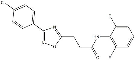 N1-(2,6-difluorophenyl)-3-[3-(4-chlorophenyl)-1,2,4-oxadiazol-5-yl]propanamide Struktur