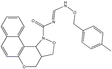 N-({[(4-methylbenzyl)oxy]amino}methylene)-3a,11c-dihydro-3H-benzo[5,6]chromeno[4,3-c]isoxazole-1(4H)-carboxamide Struktur