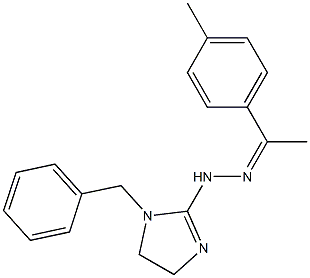 1-(4-methylphenyl)ethan-1-one 1-(1-benzyl-4,5-dihydro-1H-imidazol-2-yl)hydrazone Struktur