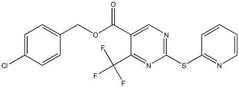 4-chlorobenzyl 2-(2-pyridylthio)-4-(trifluoromethyl)pyrimidine-5-carboxylate Struktur